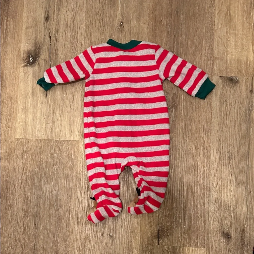 Carter's Festive Red and White Reindeer Footie